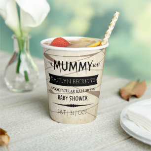 Mummy om te worden Halloween Baby shower Papieren Bekers