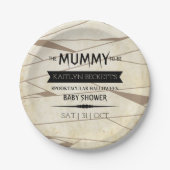  Mummy om te worden | Halloween Baby shower Papieren Bordje (Voorkant)