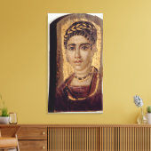 Mummy Portret van een vrouw uit Fayum, Romano-Egyp Canvas Afdruk (Insitu (Woonkamer))