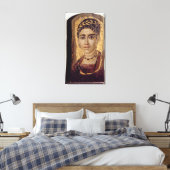 Mummy Portret van een vrouw uit Fayum, Romano-Egyp Canvas Afdruk (Insitu (Slaapkamer))