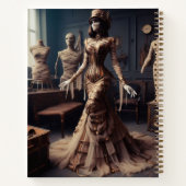 Mummy Queen Steampunk Victoriaans Notitieboek (Achterkant)
