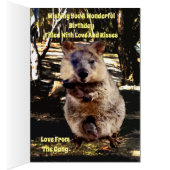 Mummy Quokka Watercolour, Birthday (Intérieur (Droit))