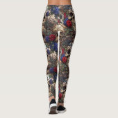 Mummy Skulls Dark Fantasy  Rozen Gothic Leggings (Achterkant)