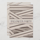 Mummy Stripes Halloween Kaart (Voorkant / Achterkant)