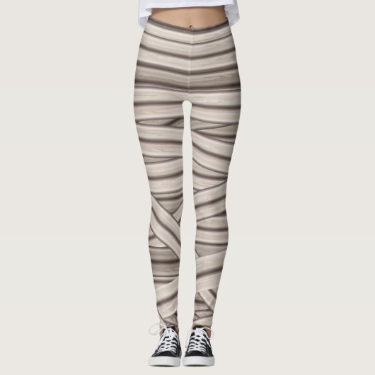 Mummy Stripes Halloween Leggings (Voorkant)