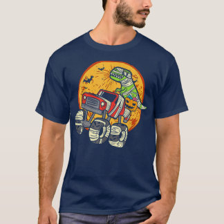 Mummy T Rex Monster Truck Dino Toddler Boys Hallow T-shirt