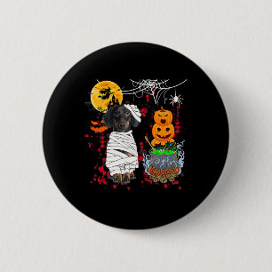Mummy Teckel Hond Halloween Hond Scary Pumpkins L Ronde Button 5,7 Cm