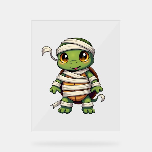 Mummy Turtle Acryl Bord (Voorkant)