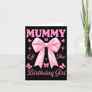 Mummy verjaardag meisje bijpassende coquette roze kaart