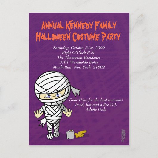 Mummy wil dansen briefkaart (Voorkant)