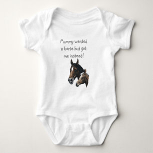 Mummy wilde een paard... baby romper