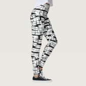 Mummy Wrap Bandages Halloween Wit & Zwart Leggings (Rechts)
