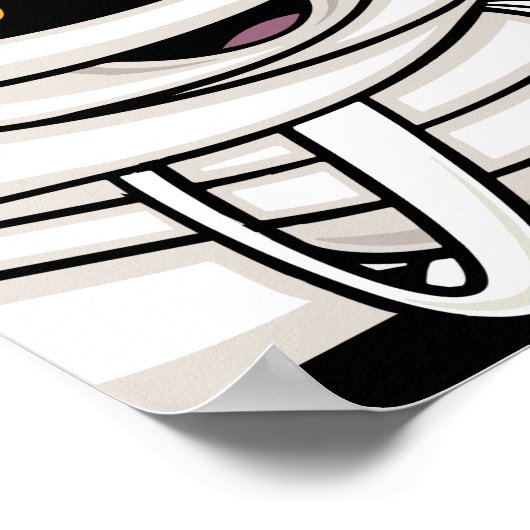 Mummy Wrap Face Easy Halloween Costume Poster (Hoek)