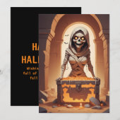 Mummy's kattenkwaad – Halloween cadeaukaart Feestdagenkaart (Voorkant / Achterkant)