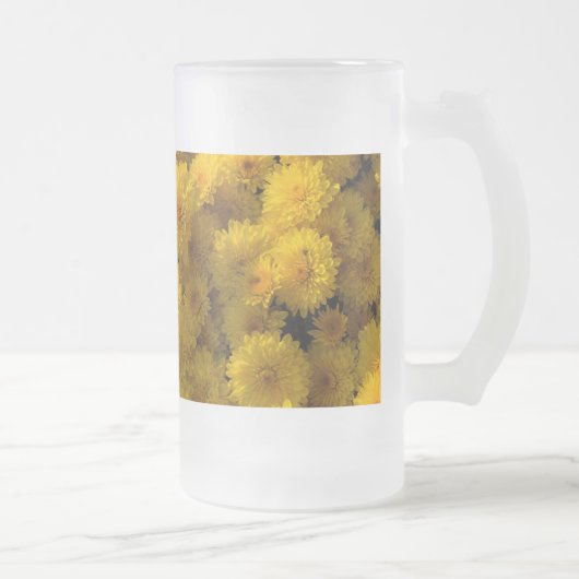 Mums d'or Verre congelé Bière Mug (Droit)