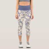 Mums Flower Overlay Lace 2 Capri Leggings (Recto)