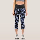 Mums Flower Overlay Lace 3  Capri Leggings (Recto)