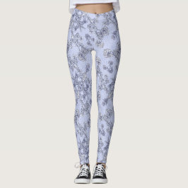 Mums Flower Overlay Lace Art Leggings