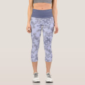 Mums Flower Overlay Lace Capri Leggings (Recto)