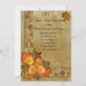 Mums mariage de automne Invitation (Devant)