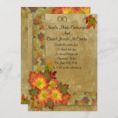 Mums mariage de automne Invitation (Devant / Derrière)