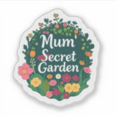 Mums Secret Garden Aesthetic Flower Sticker (Voorkant)