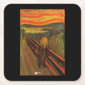 Munch - het ijsscheurtje vierkante kartonnen onderzetter (Voorkant)