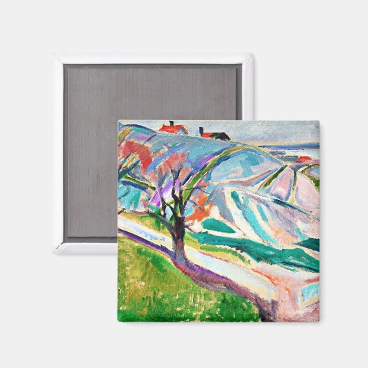 Munch - Landschap van Kragero Magneet (Voorkant / Achterkant)