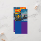 Munch, Le Cri, Carte Signet Art (Devant/Arrière en situation)
