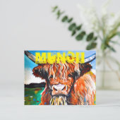 Munch The highland Coo Briefkaart (Staand voorkant)