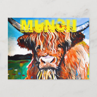 Munch The highland Coo Briefkaart