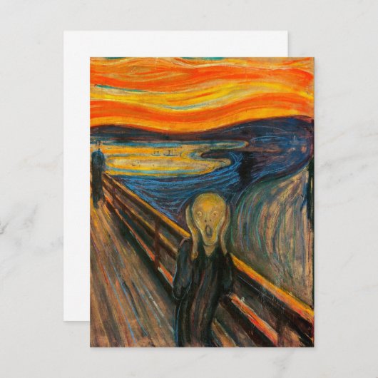 Munch the Scream Invitations (Devant / Derrière)