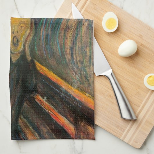 Munch The Scream Kitchen Towel Theedoek (Quarter Fold)