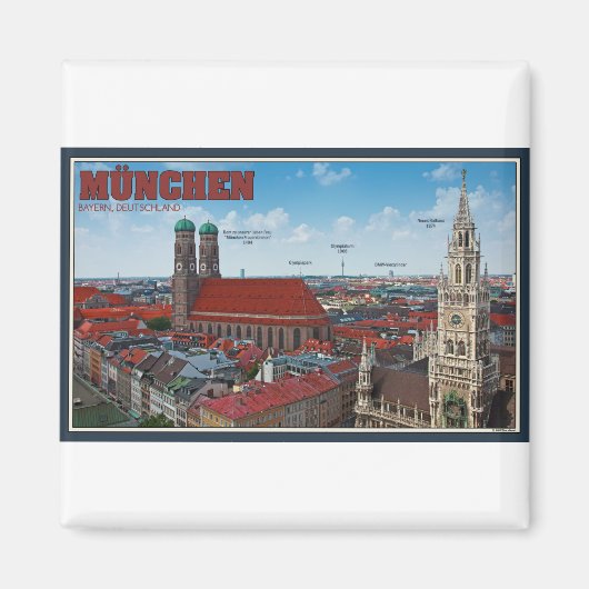 München Cityscape Magneet (Voorkant)