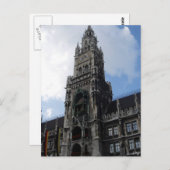 München Clock Tower Marienplatz Briefkaart (Voorkant / Achterkant)