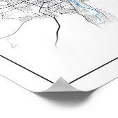 München Deutschland City Map Eenvoudig reizen Poster (Hoek)