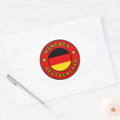 München Deutschland Ovale Sticker (Envelop)