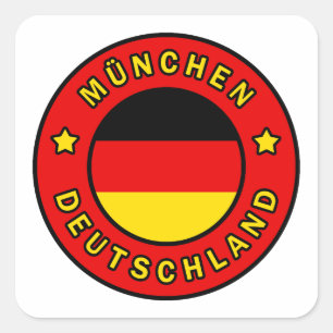 München Deutschland Vierkante Sticker