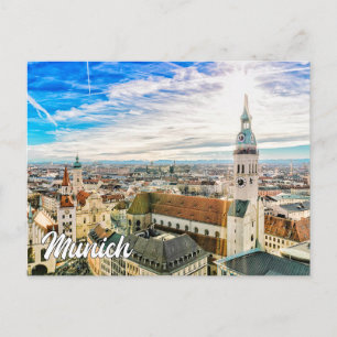 München, Duitsland Briefkaart