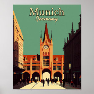 München Duitsland Minimalistisch  KunstPoster Poster
