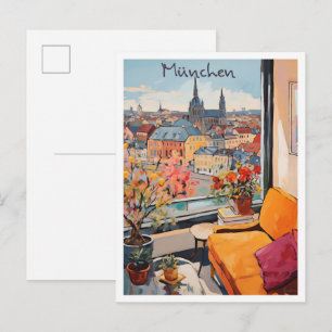 München Duitsland Reizen Esthetisch Briefkaart