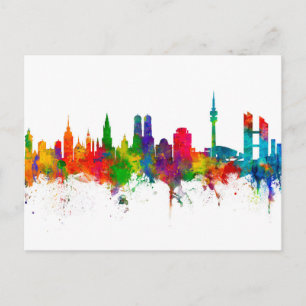 München Duitsland Skyline München Briefkaart