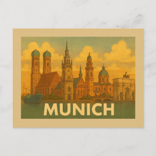 München Duitsland Stad Kunst Briefkaart