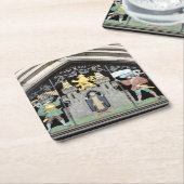 München, Duitsland Vierkante Kartonnen Onderzetter (Schuin)