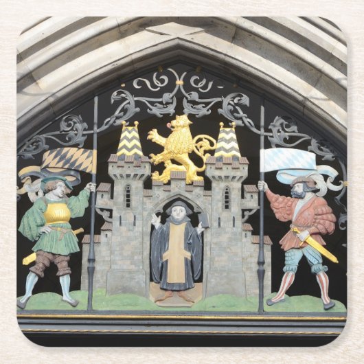 München, Duitsland Vierkante Kartonnen Onderzetter (Voorkant)