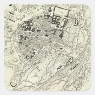 München, Duitsland Vierkante Sticker