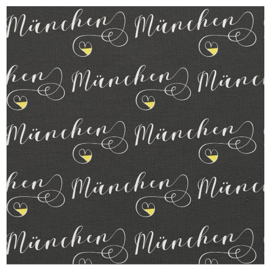 München Flag Heart, München Flagge Stof (Close Up)