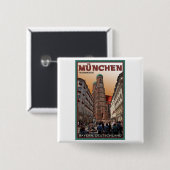 München - Frauenkirche Vierkante Button 5,1 Cm (Voorkant /achterkant)