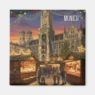 München Marienplatz Duitsland Kerstmarkt Magneet