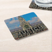 München Vierkante Kartonnen Onderzetter (Schuin)